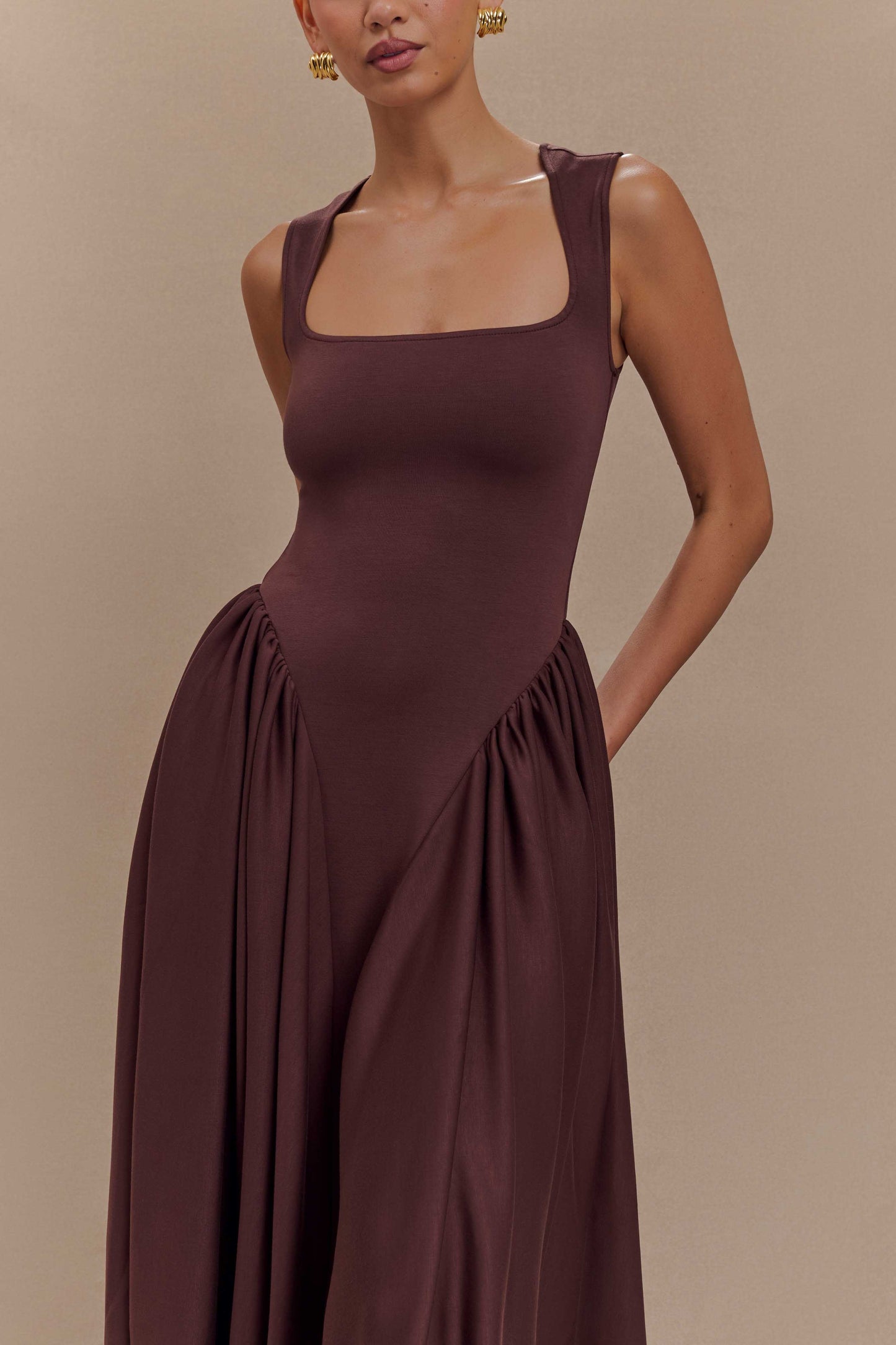 Cavira | Kakao-Midikleid