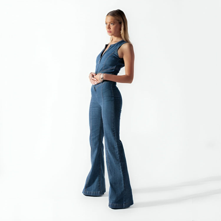 Elara | Sexy Herz-Denim Jumpsuit