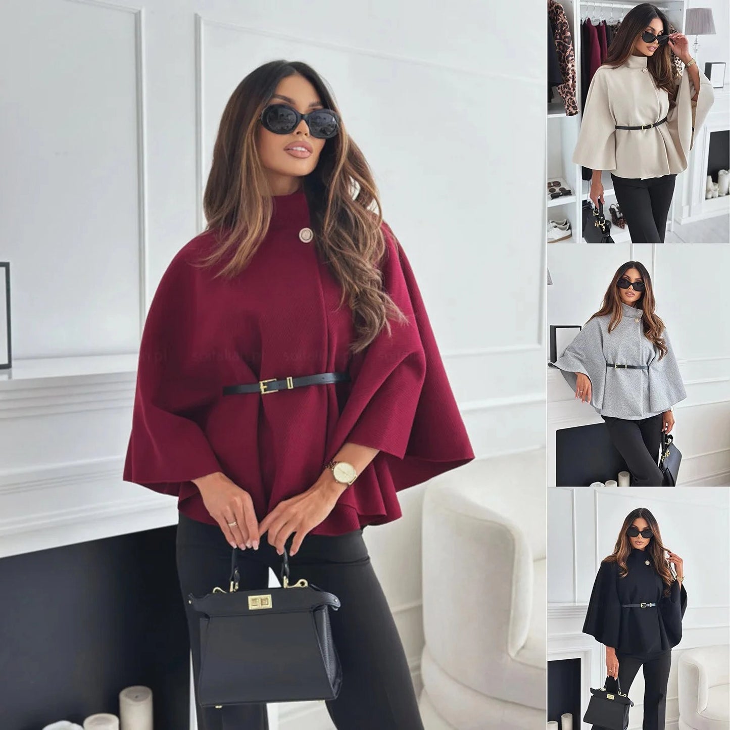 Noa | Modischer Poncho-Mantel