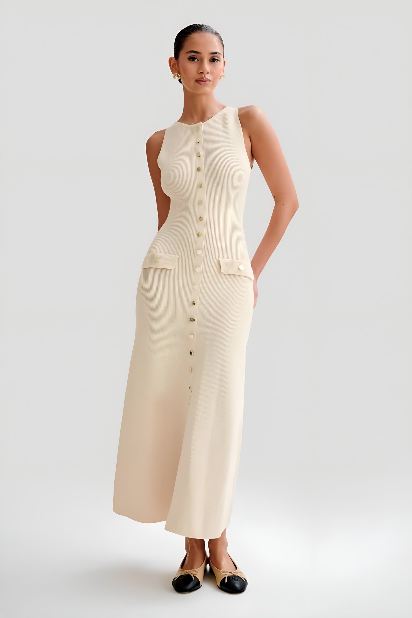 Lia | Ärmelloses Strickkleid