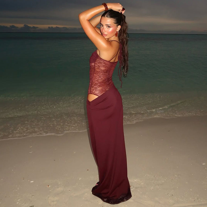 Lynora | Spitzen Maxikleid