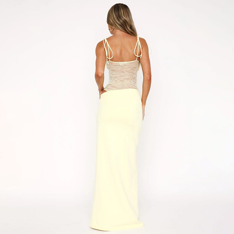 Lynora | Spitzen Maxikleid