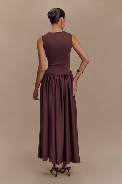 Cavira | Kakao-Midikleid