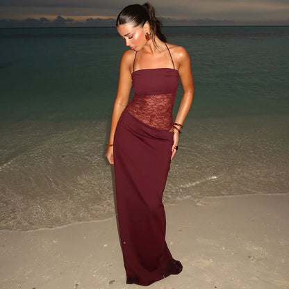 Lynora | Spitzen Maxikleid