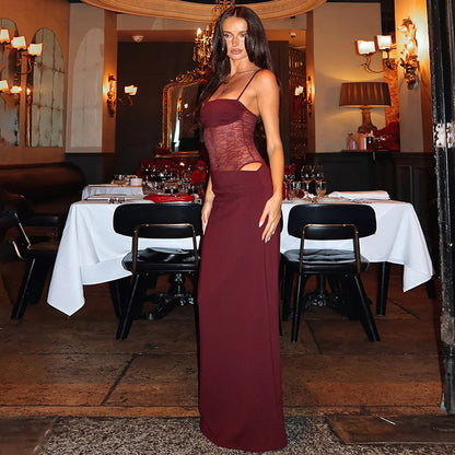 Lynora | Spitzen Maxikleid